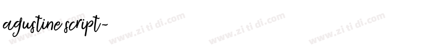 agustine script字体转换